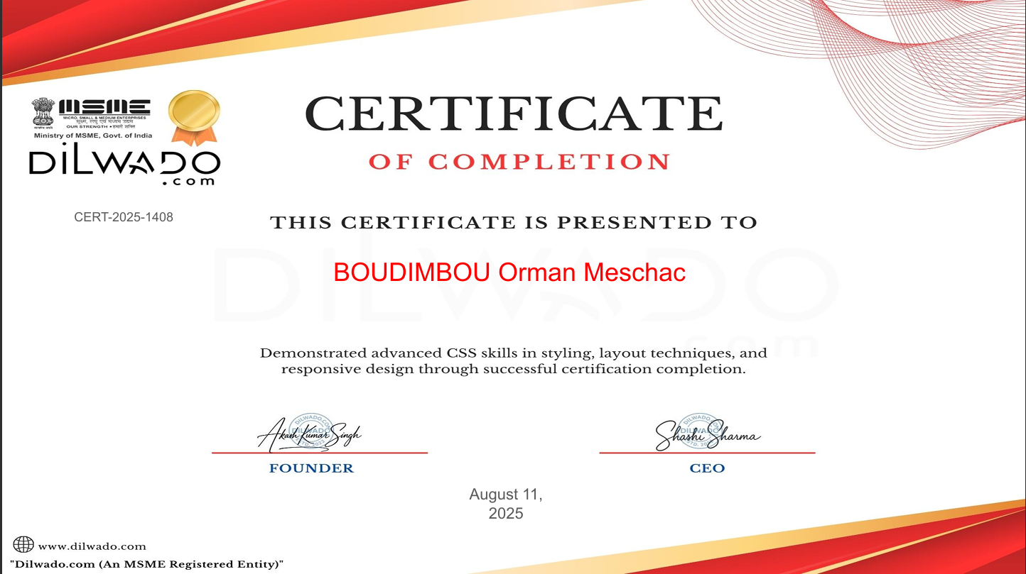 Certificat CSS